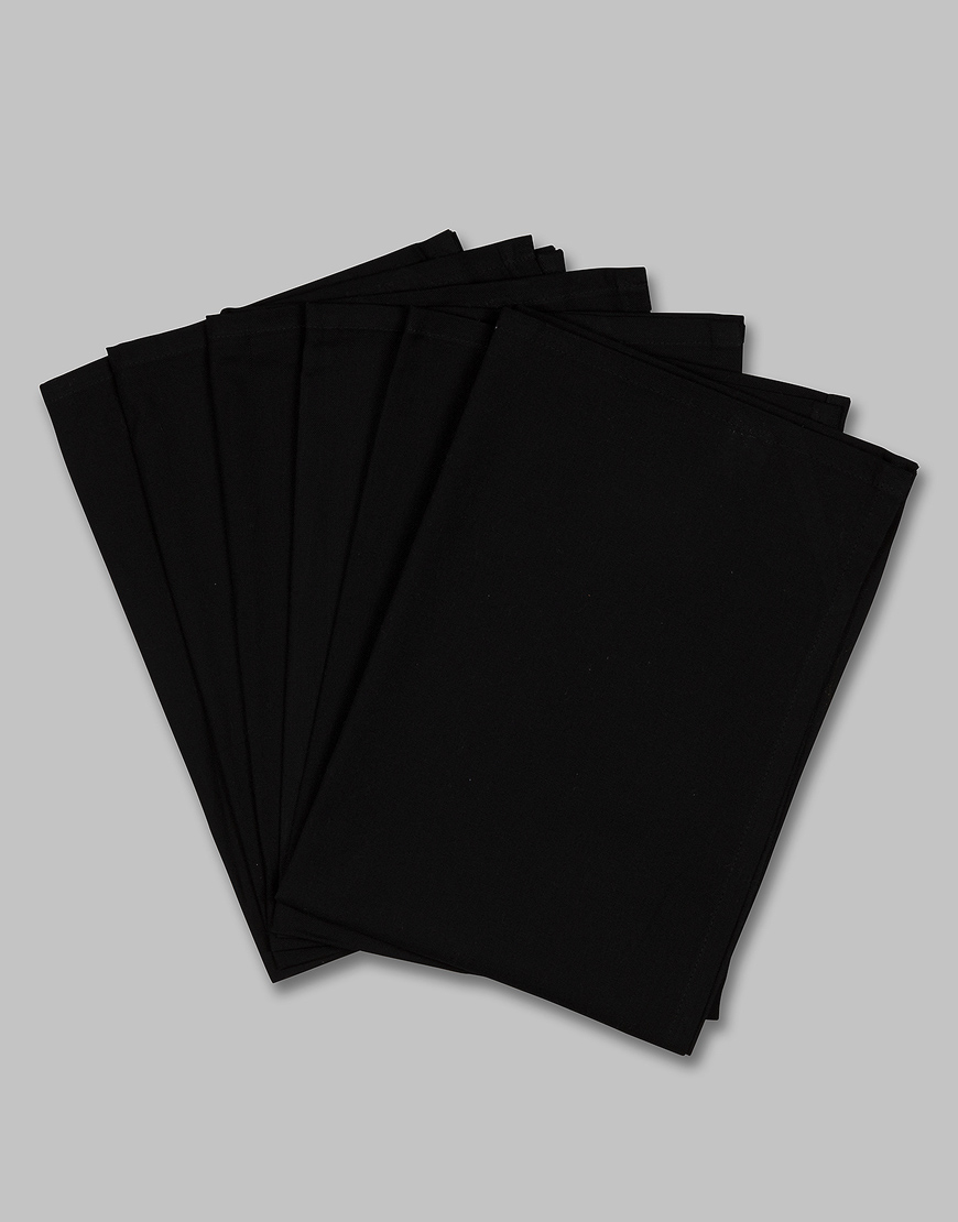 Plain black (blank) tea towels (1 dozen)