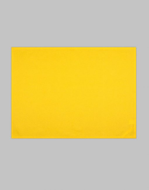 Blank yellow tea towel