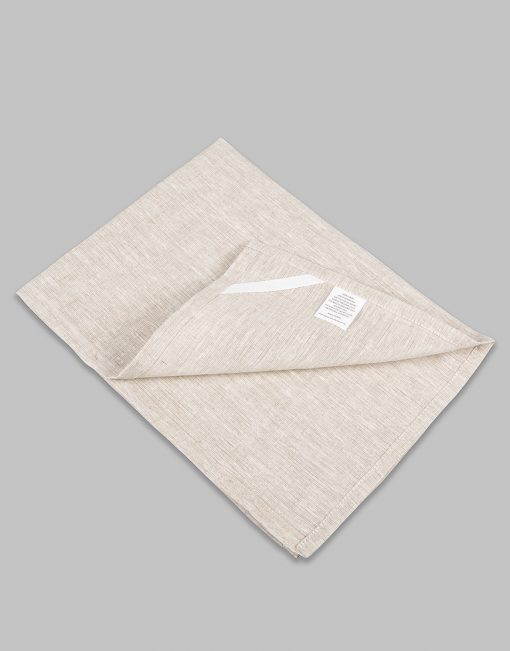 100% LINEN TEA TOWELS I PLAIN BLANK I SANDY TAUPE (6 SINGLES) - Image 3
