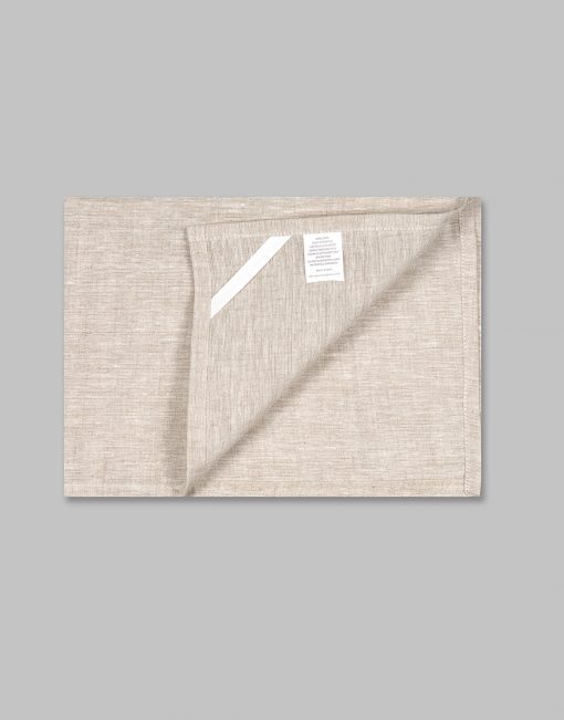 100% LINEN TEA TOWELS I PLAIN BLANK I SANDY TAUPE (6 SINGLES) - Image 7