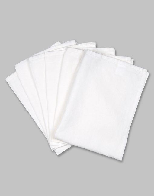Plain white (blank) tea towels (1 dozen) - Image 5